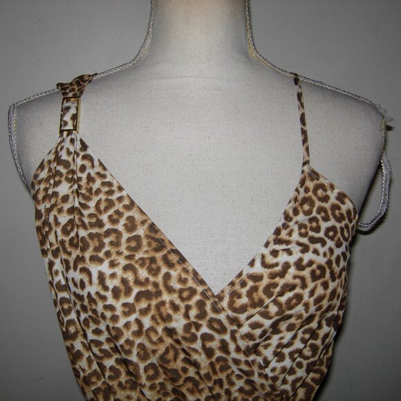 Kardashian Kollection Leopard Georgette Day Dress XS - Picture 2 of 5